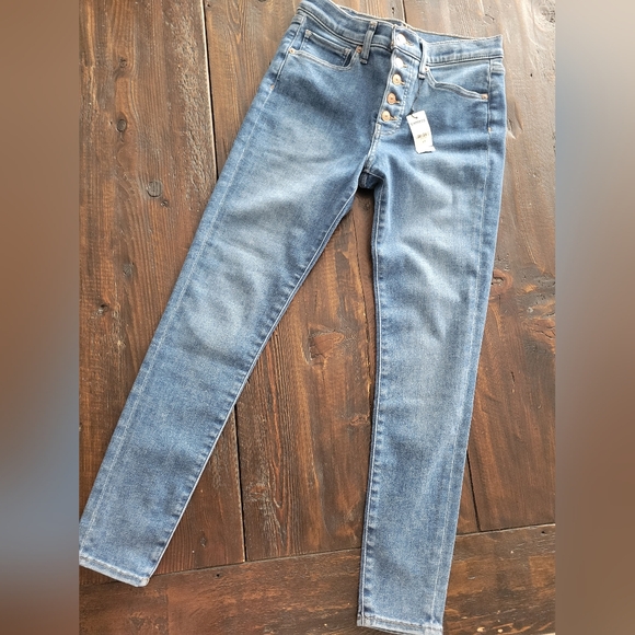 NEW NWT EXPRESS Skinny Midrise Classic Blue Women's Jeans:4R - Picture 1 of 4